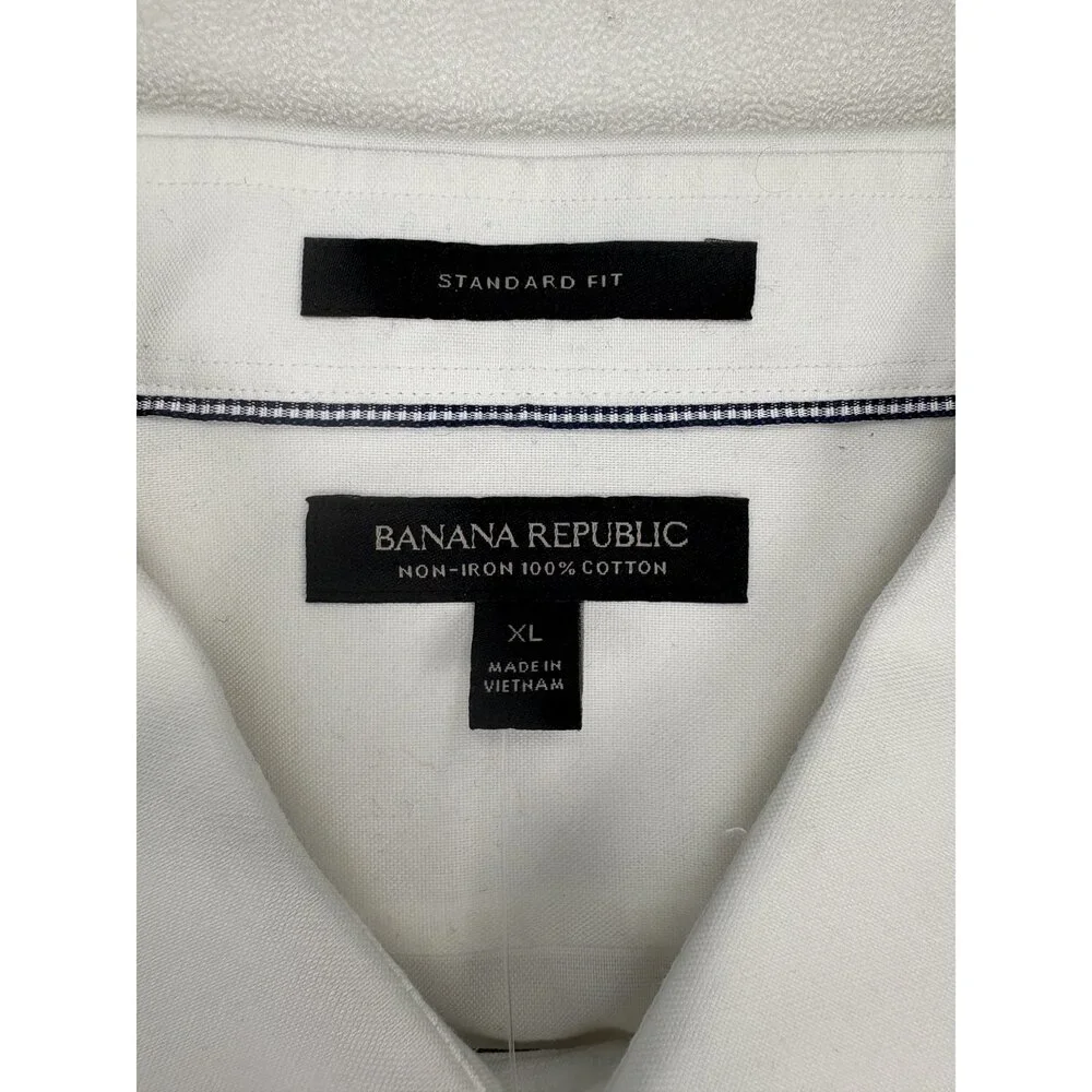 Banana Republic‎ Men's White Dress Shirt XL Classic Fit